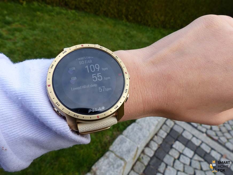 Measuring heart rate on the Polar Grit X Pro